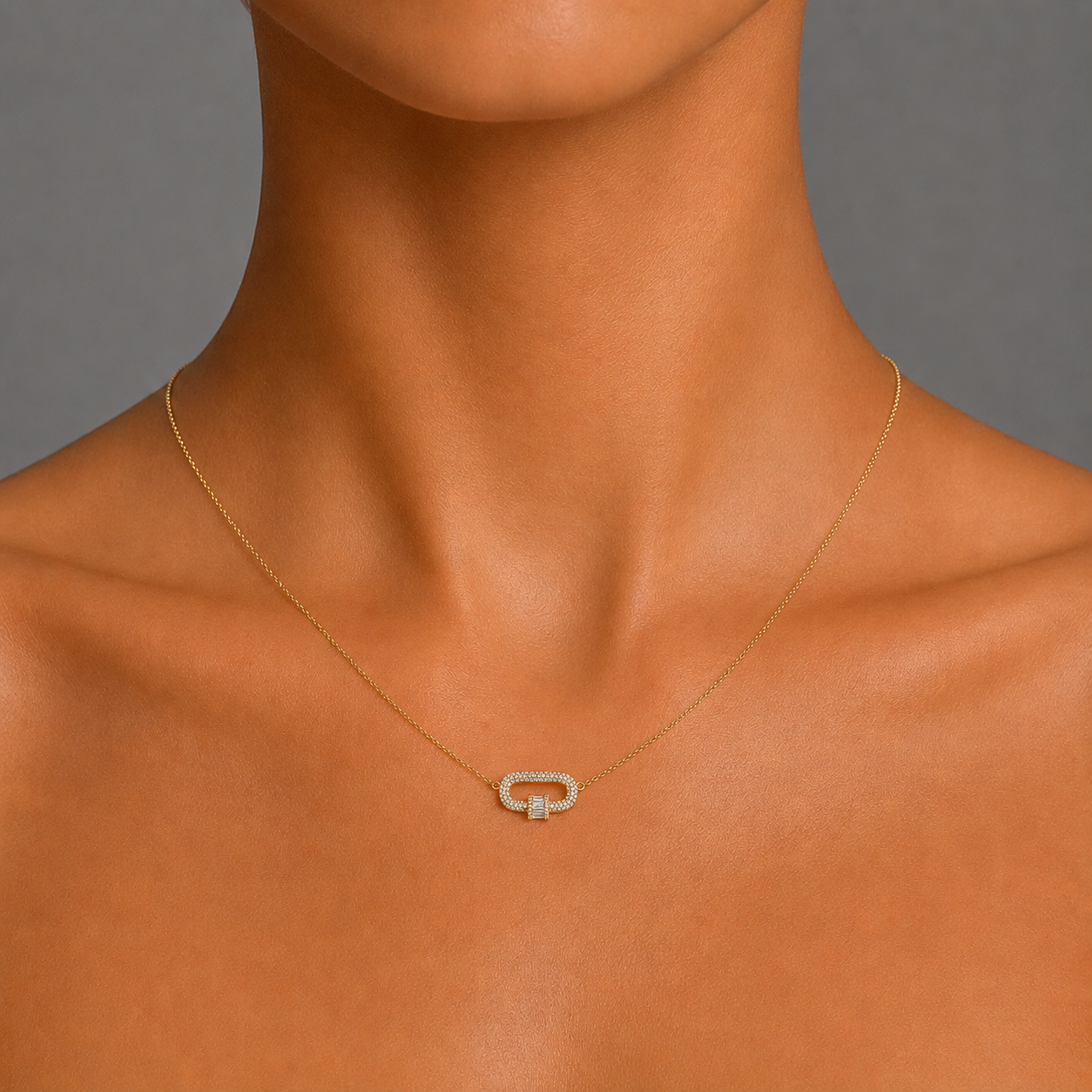 Gold & Diamond Spinner Necklace