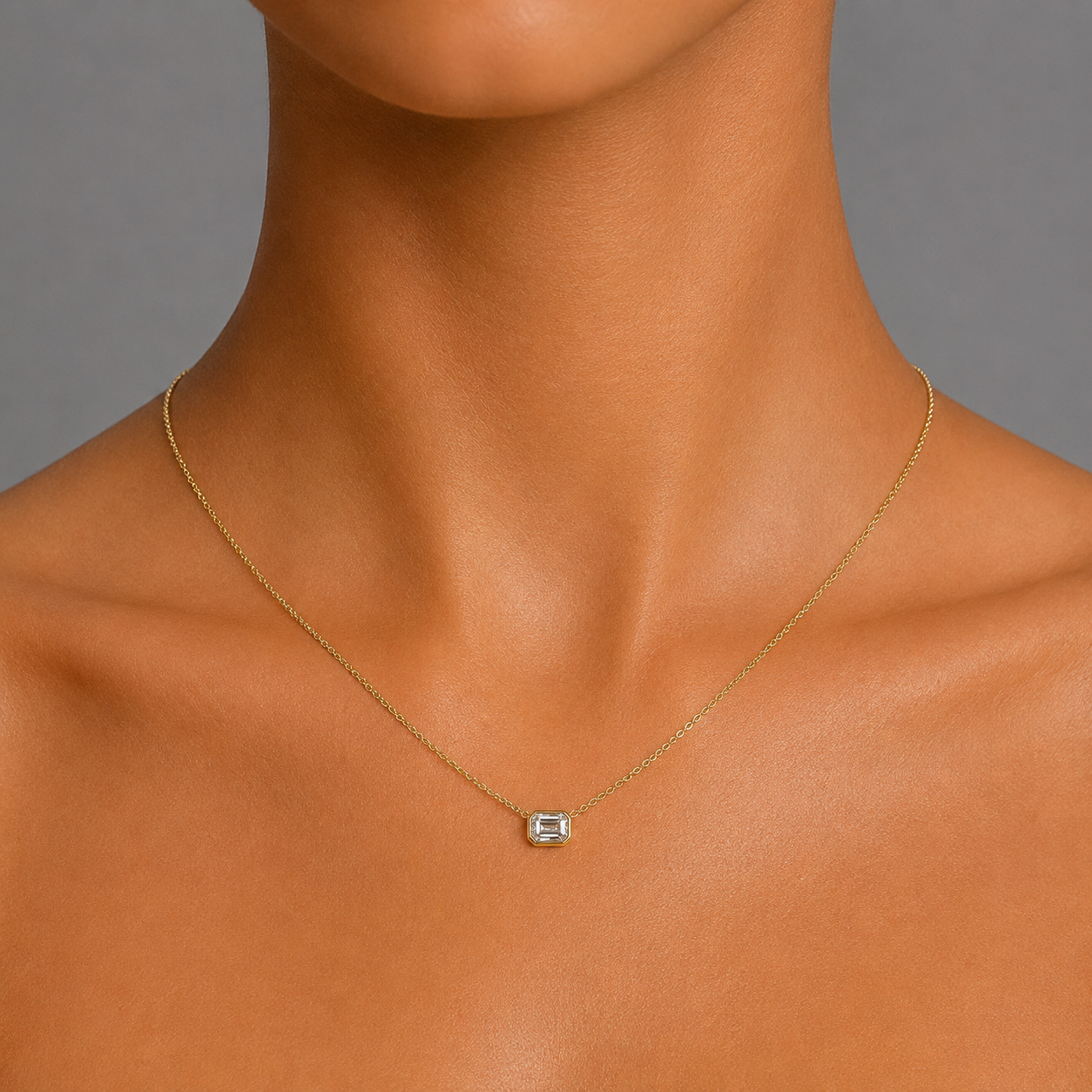 Radiant Diamond & Gold Necklace