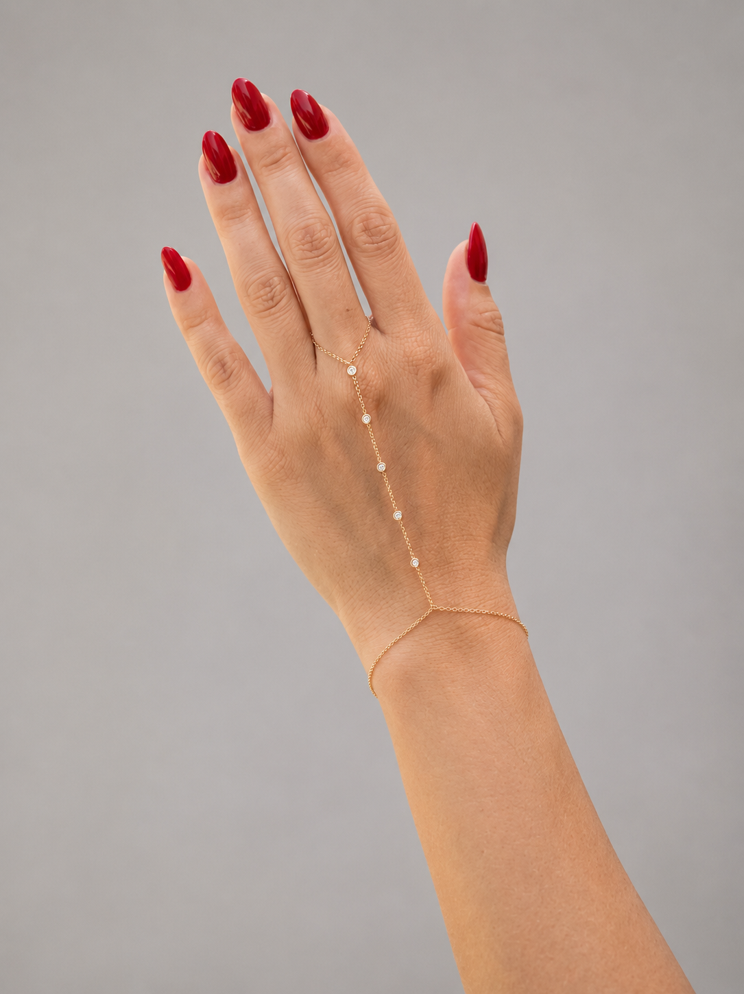 Diamond & Gold Station Hand Chain