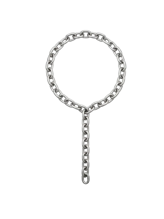 White Rhodium Plated Silver Cuban Link Necklace