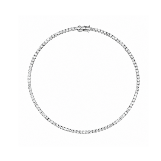 Diamond White Gold Tennis Necklace Small