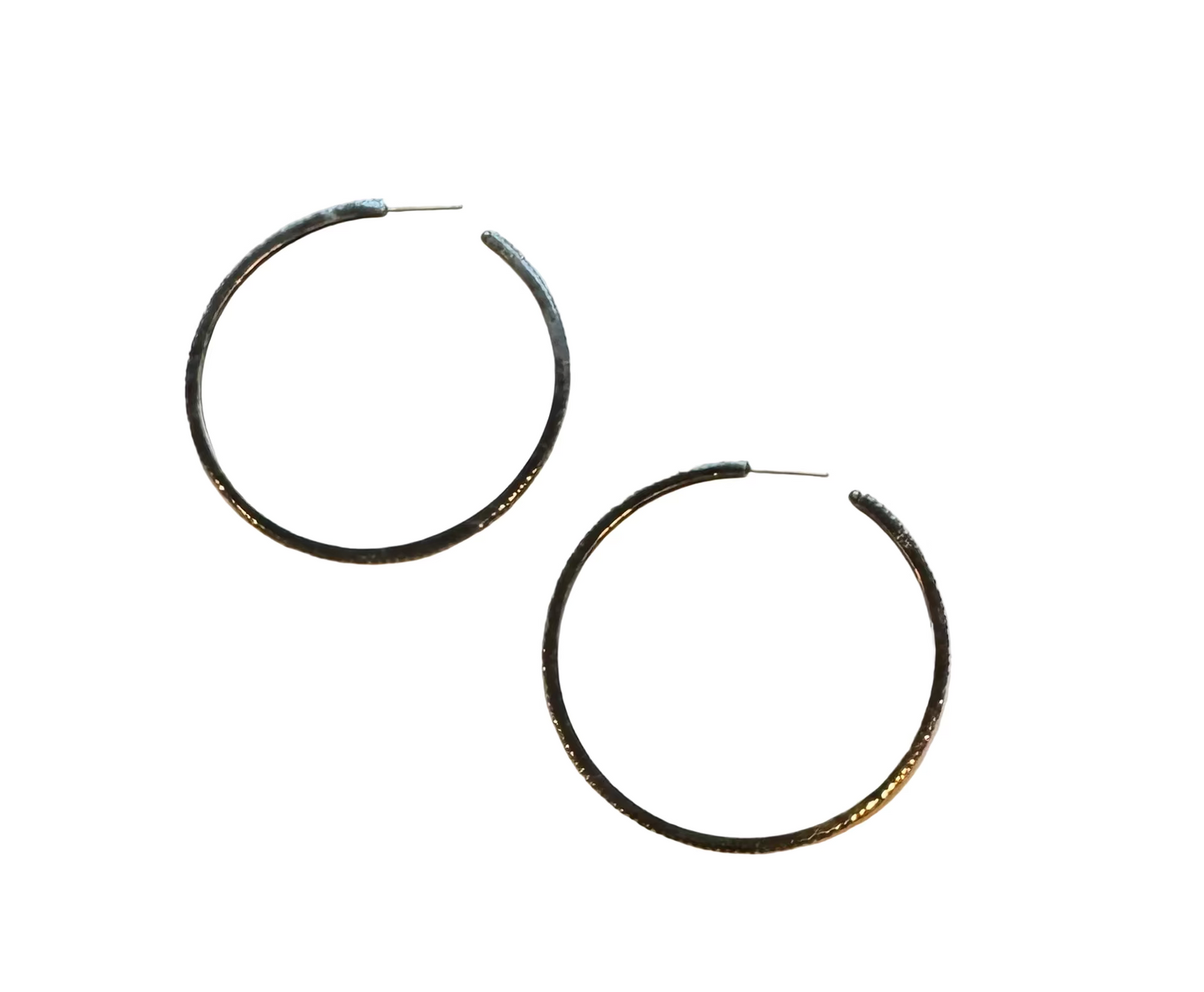 Champagne Diamond & Gold Hoop Earrings