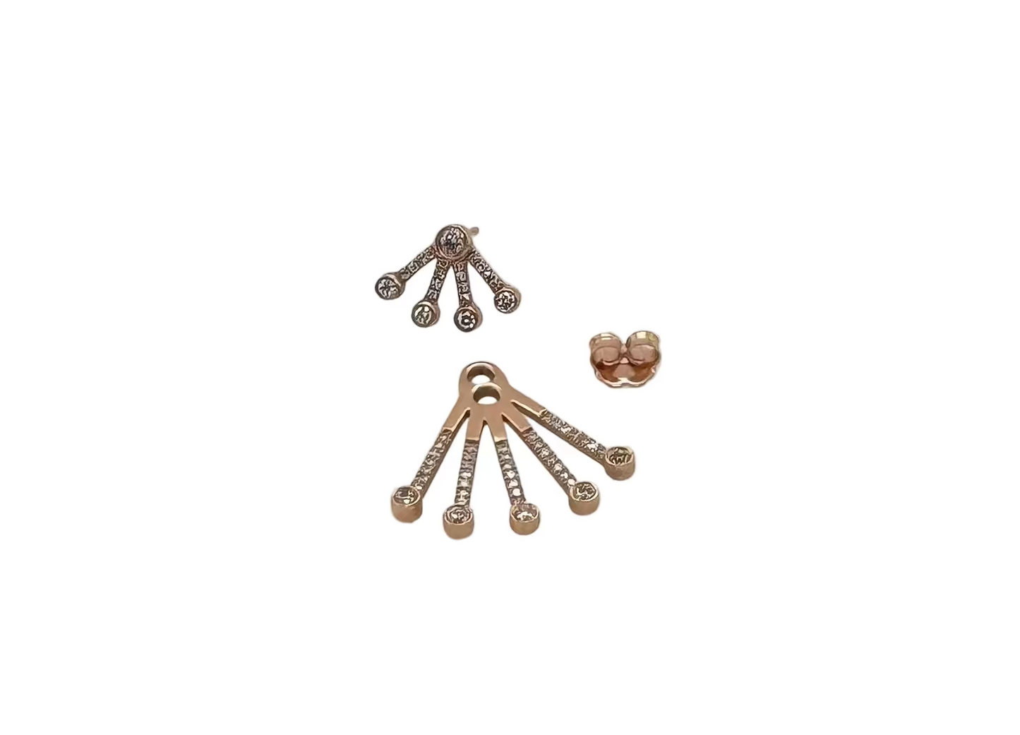 Diamond & Rose Gold Earrings