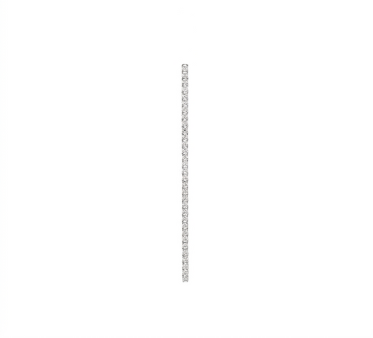 White Gold & Diamond Line Earring