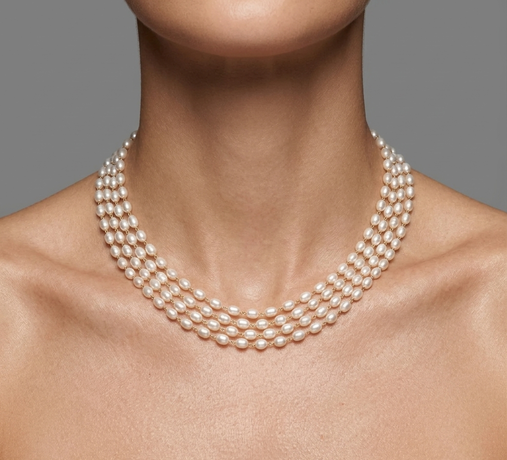 Multi Strand Pearl Necklace
