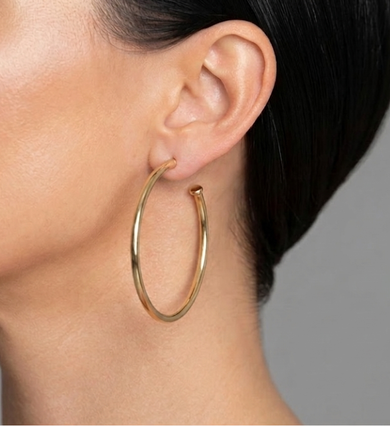 Gold Hoops Earrings AF
