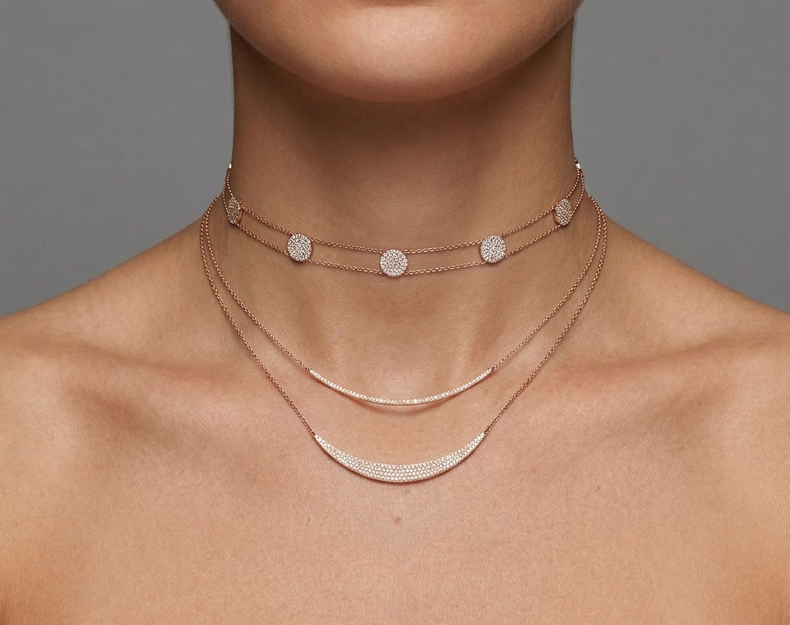 Diamond & Rose Gold Choker