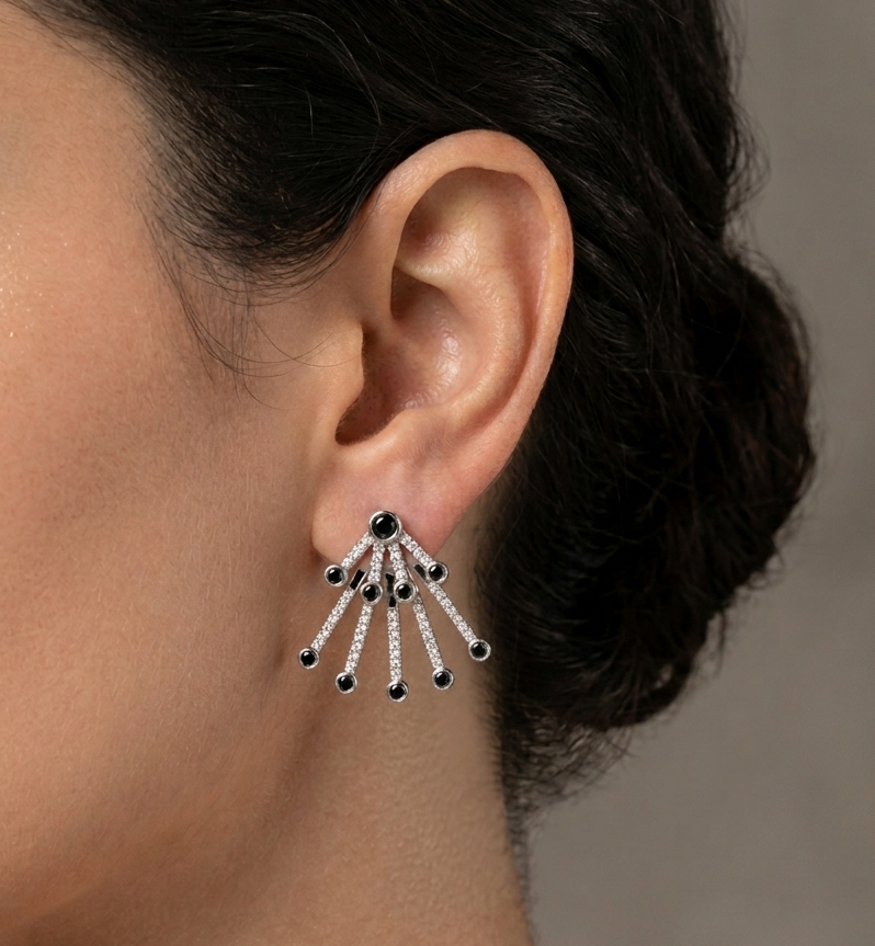Diamond Huggie Earrings