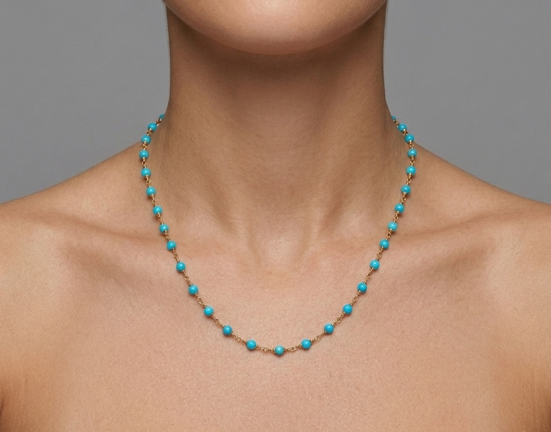 Turquoise Station Necklace