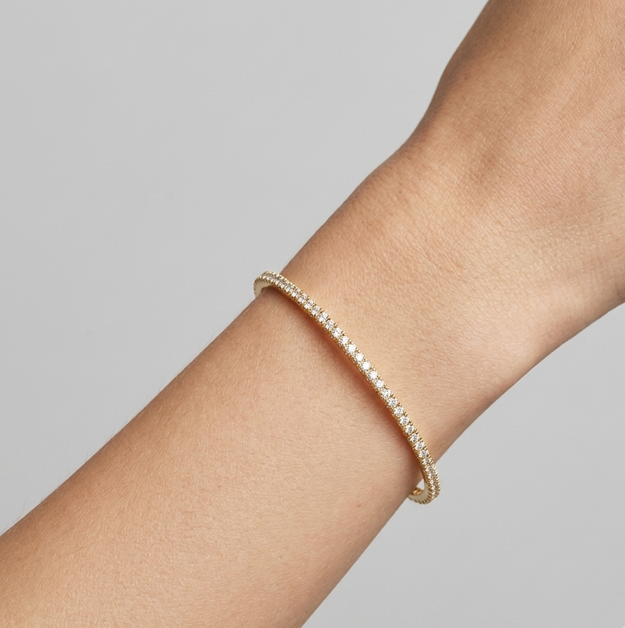 Diamond & Gold Cuff Bracelet