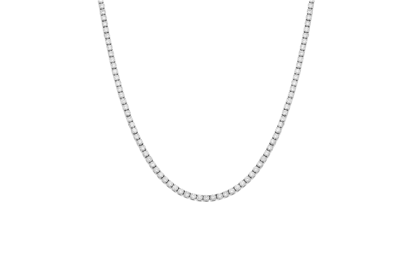 Diamond White Gold Tennis Necklace