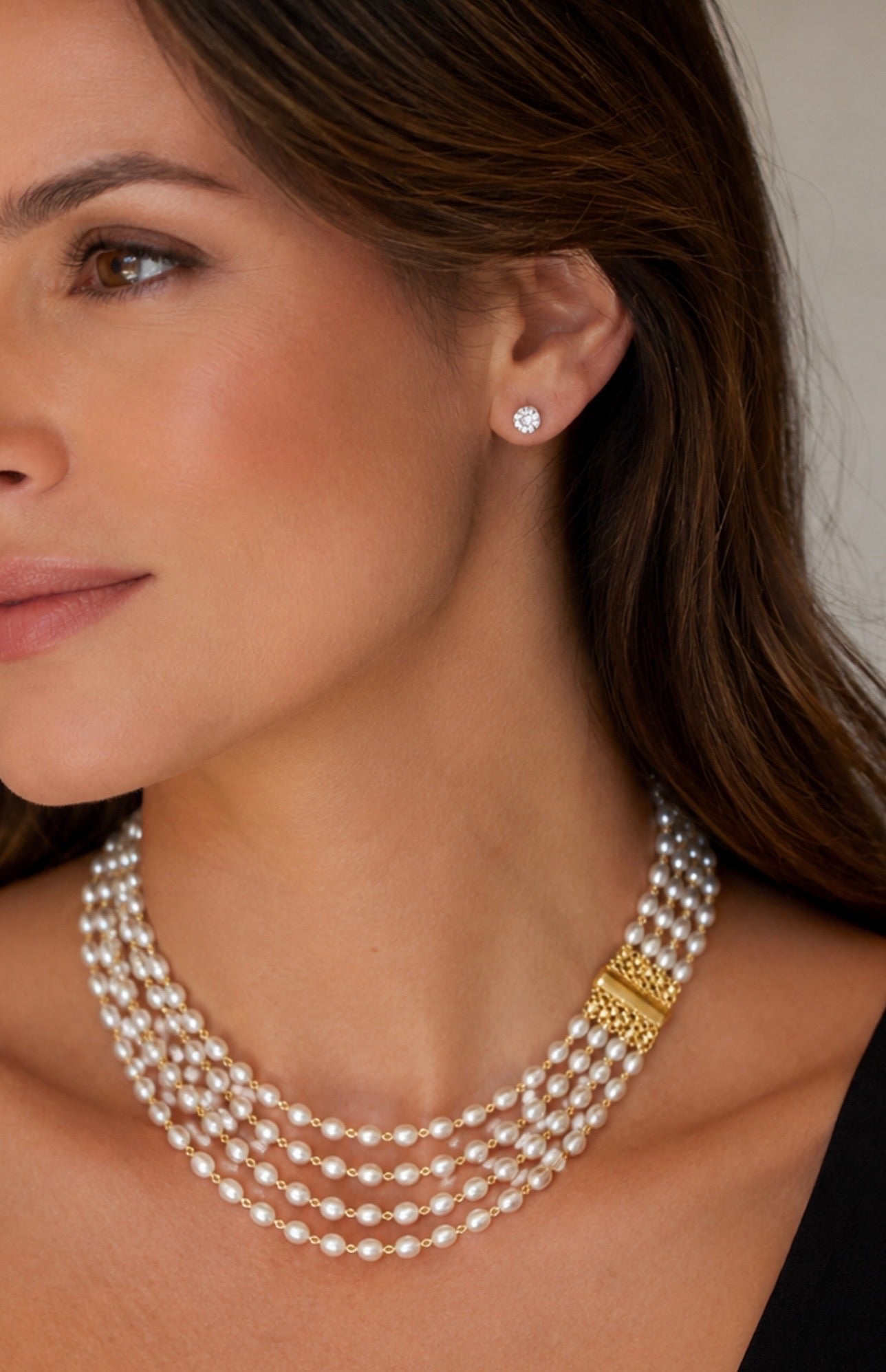 Multi Strand Pearl Necklace