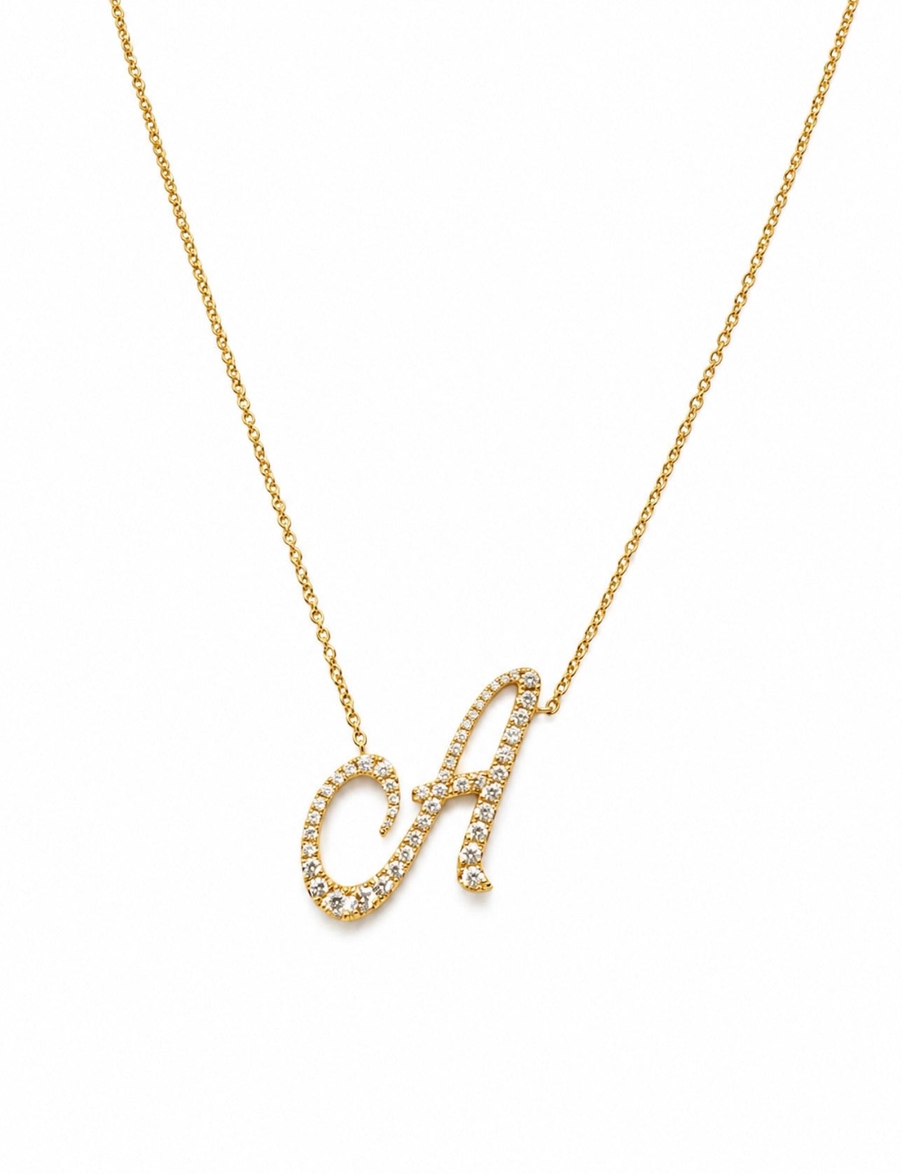 Diamond Initial Necklace