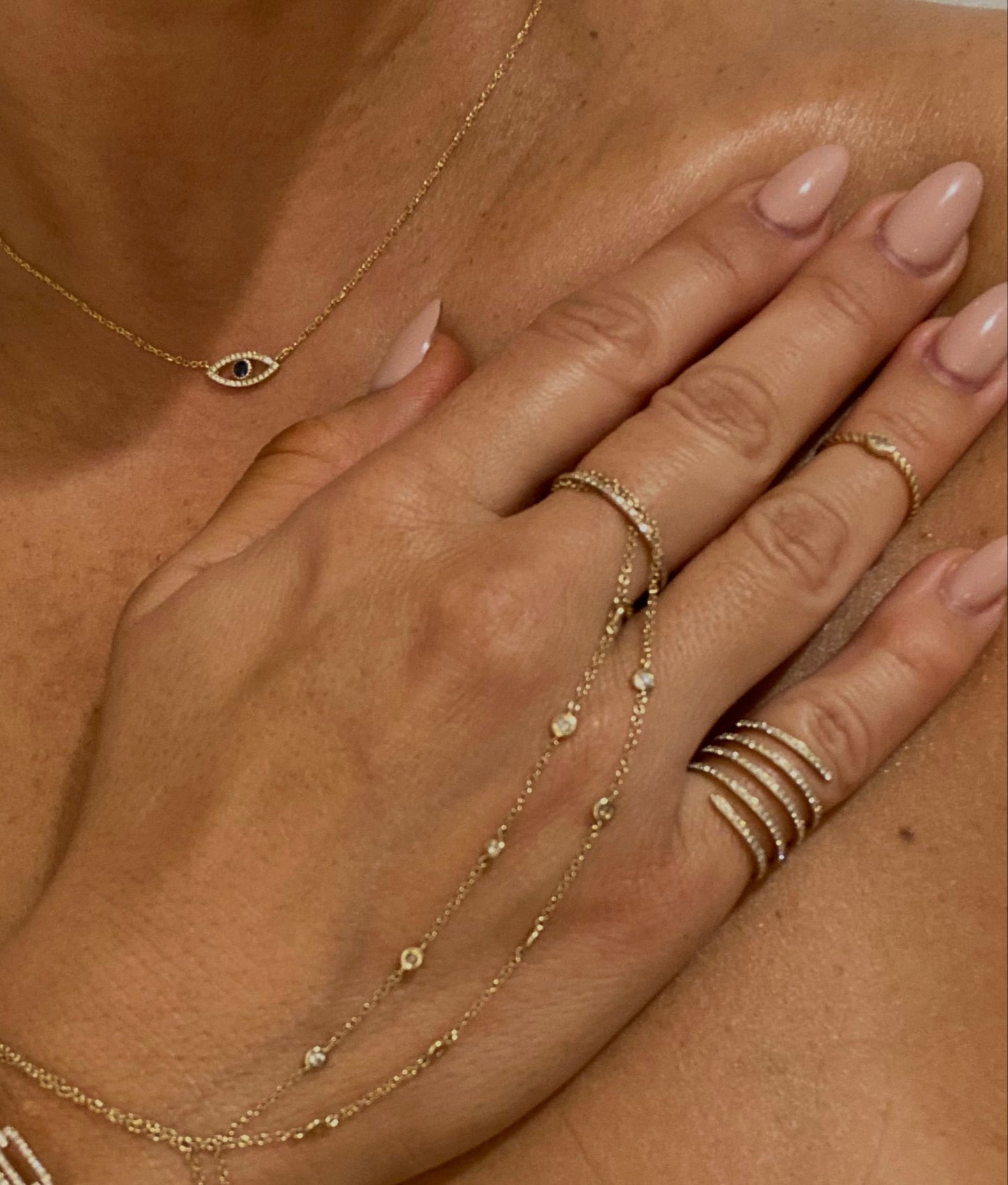 Gold & Diamond Pinky Rope Ring