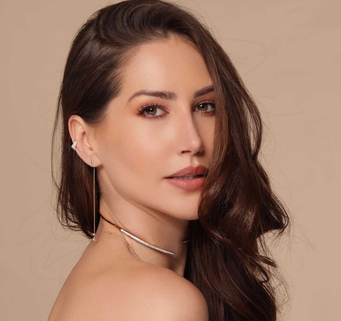 Diamond & Gold Bar Chain Earrings