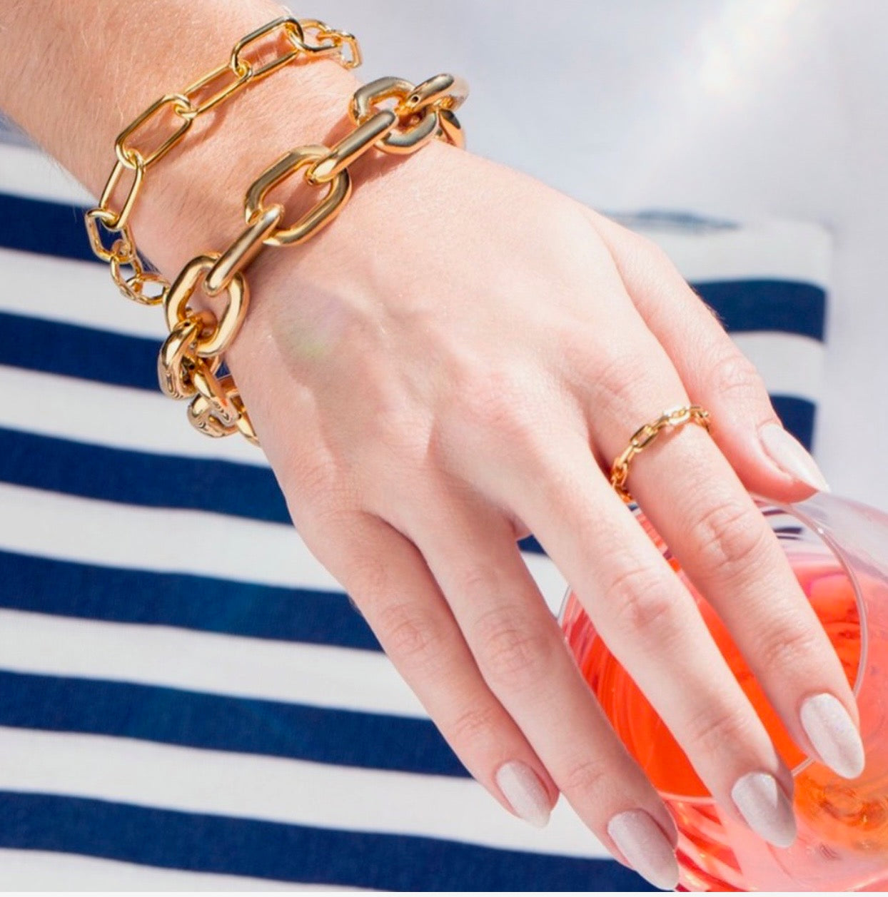 Yellow Gold Cuban Chain Bracelet
