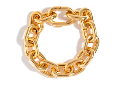 Yellow Gold Cuban Chain Bracelet