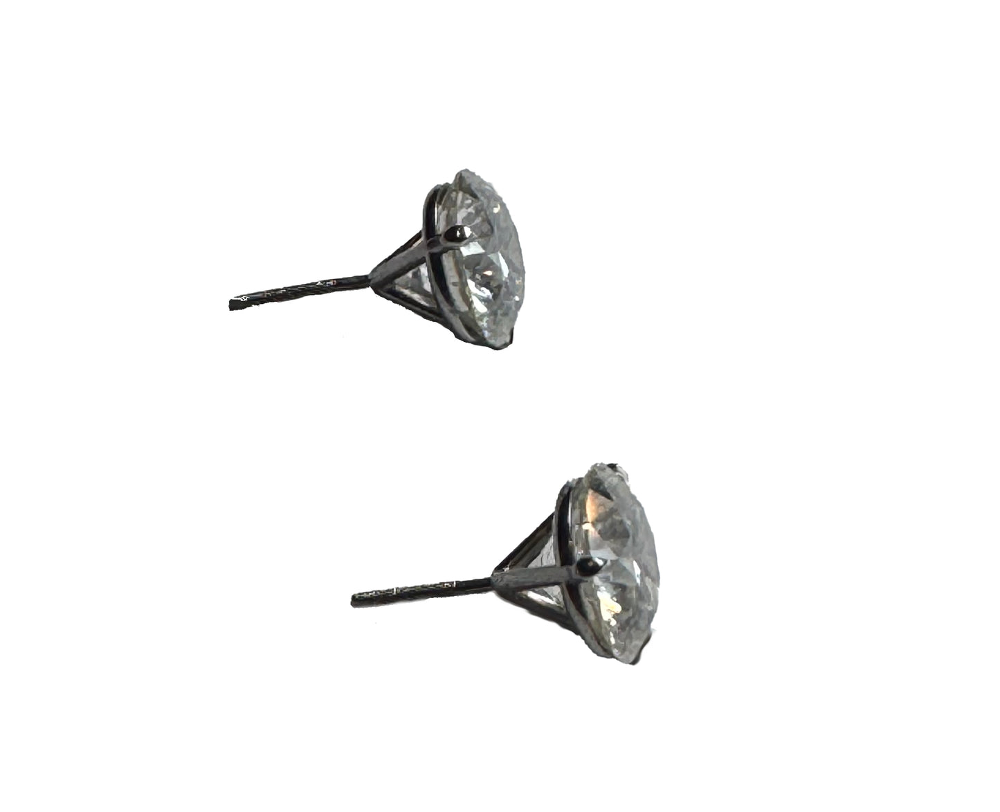 Diamond White Gold Stud Piercing Earrings