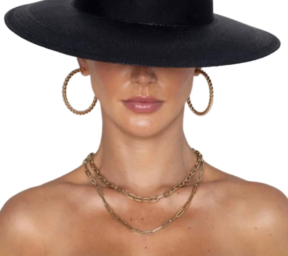 Gold Twist Hoop Earrings