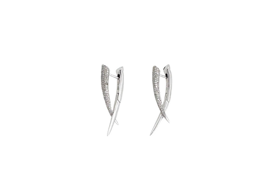 Diamond & White Gold Spike Earrings