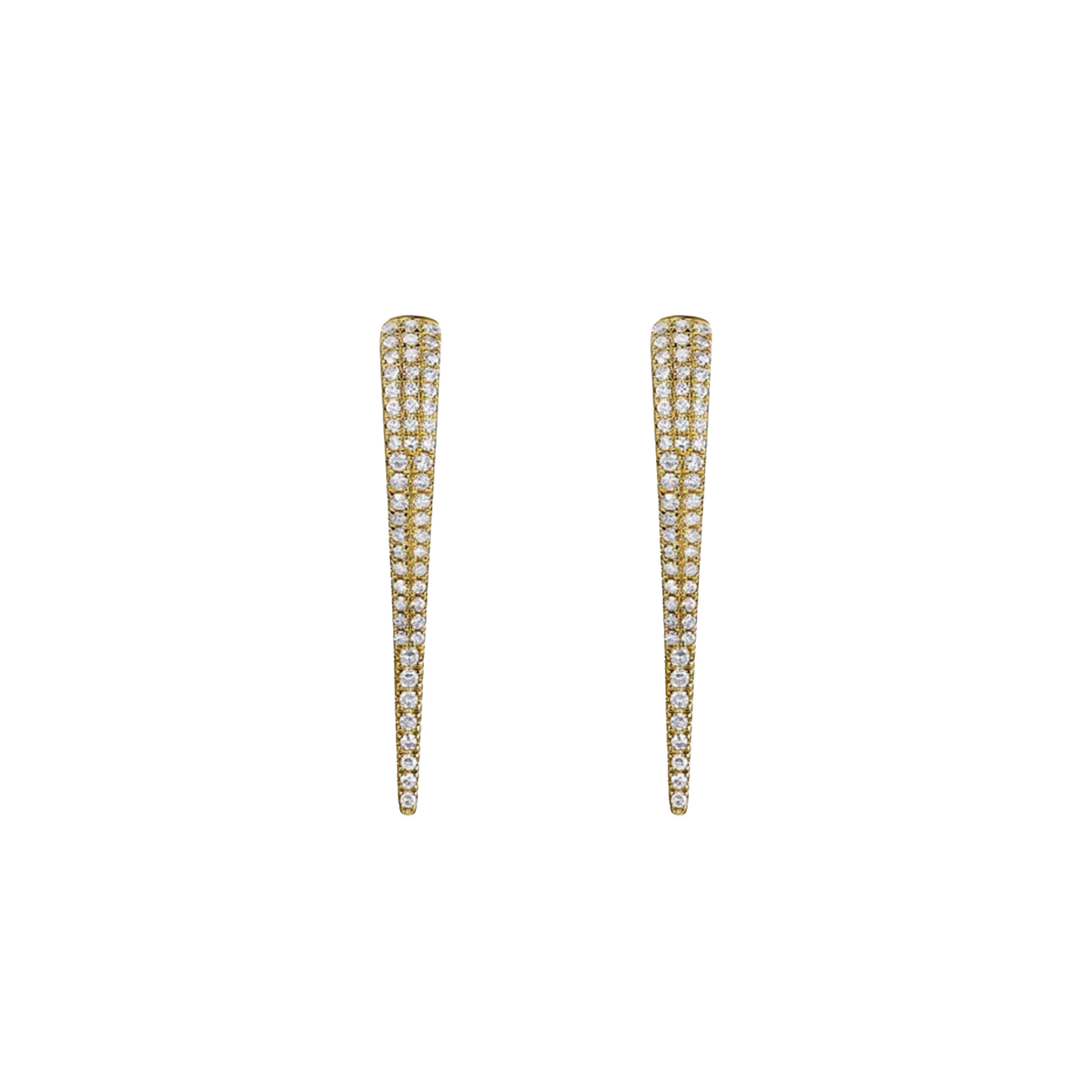 Diamond & Yellow Gold Spike Earrings