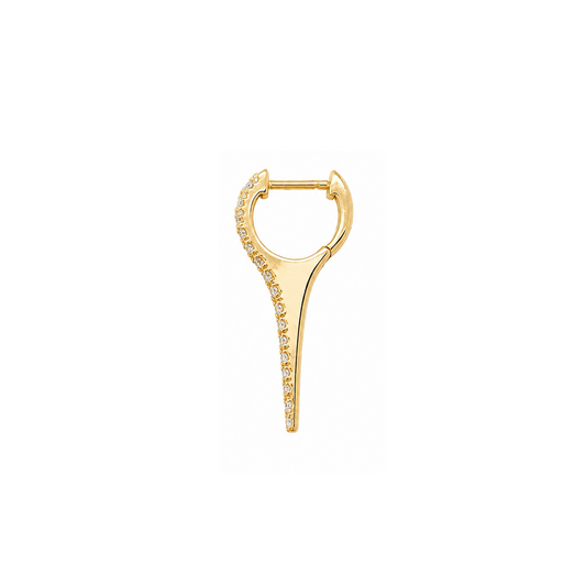 Diamond & Yellow Gold Spike Earring