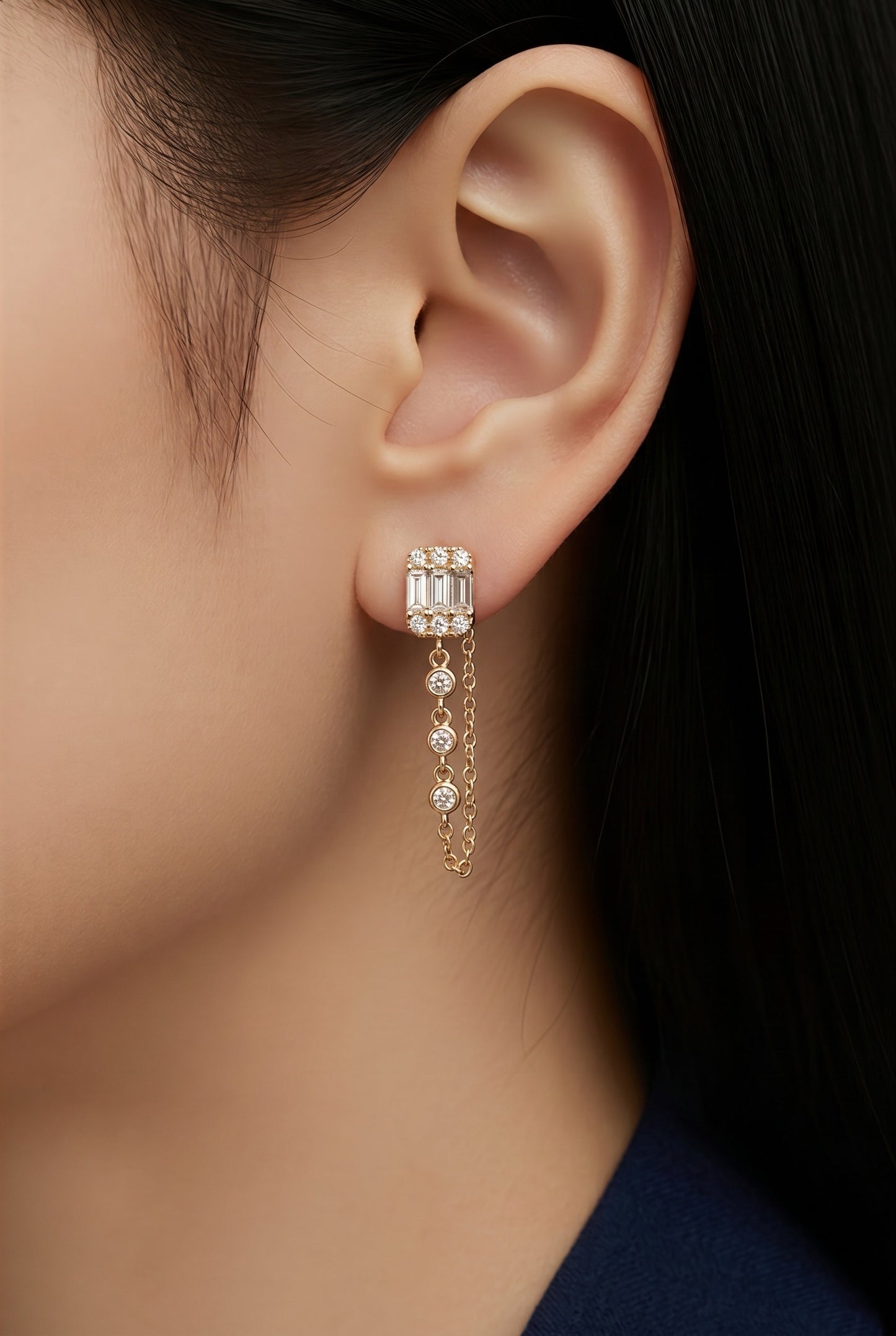 Ear Jacket With Chain
