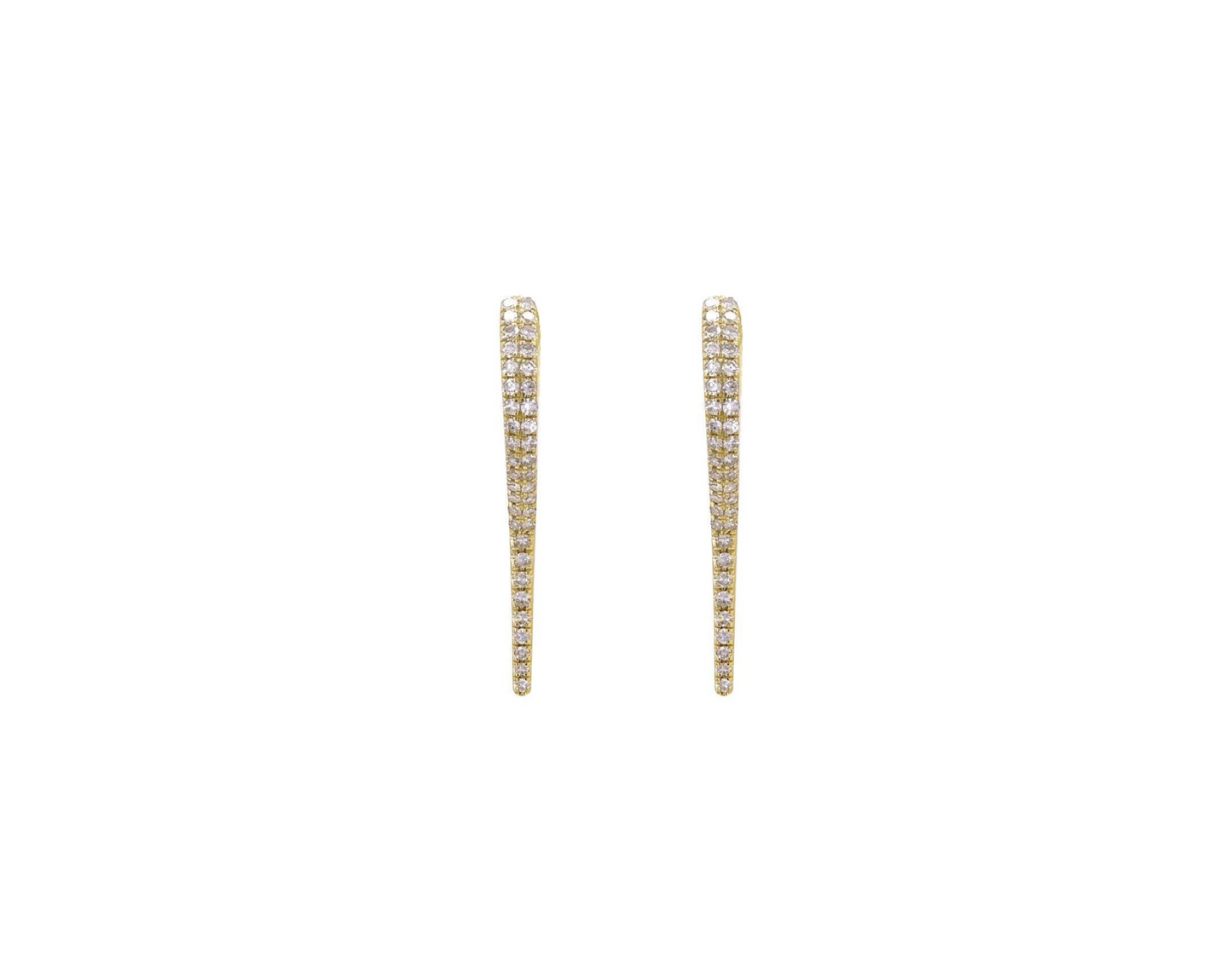 Diamond & Yellow Gold Spike Earrings