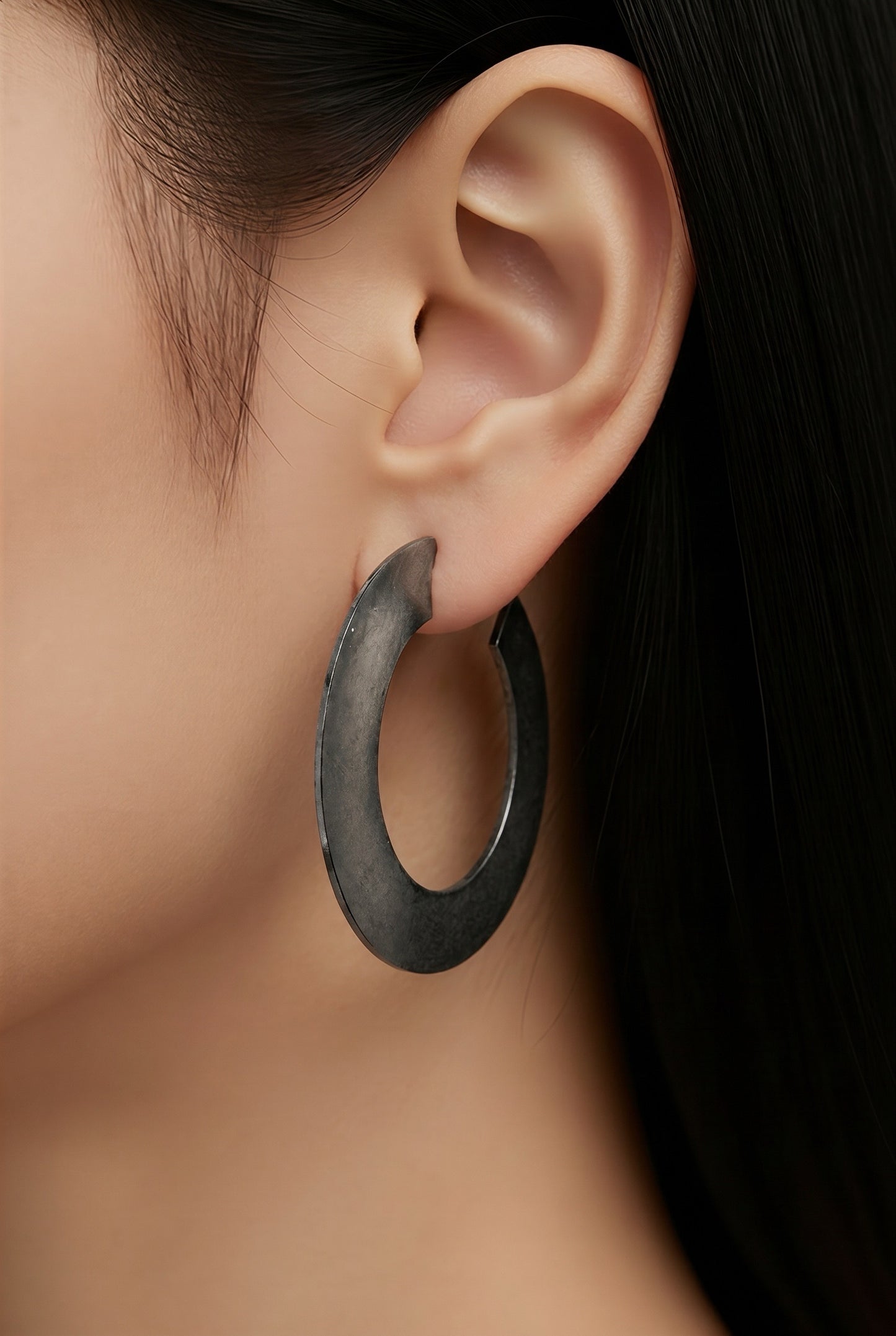 Black Rhodium Hoops