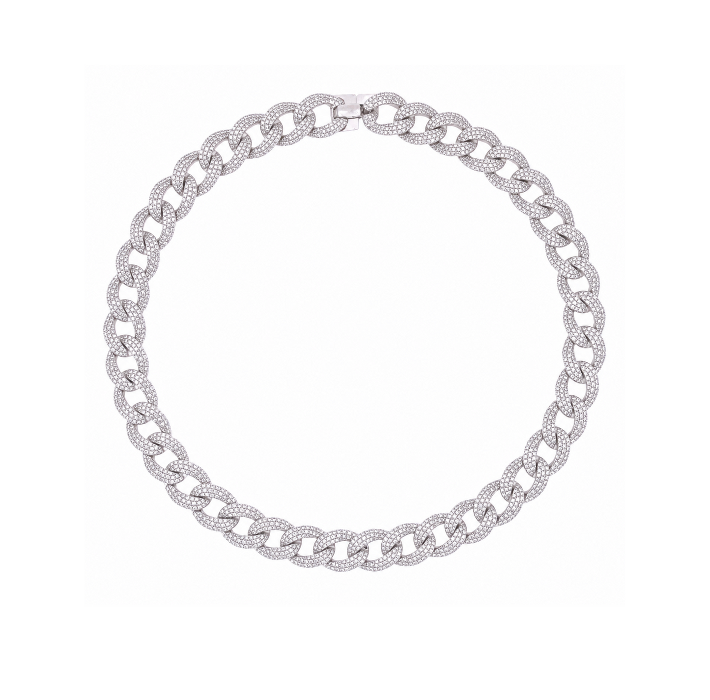 Diamond & White Gold Cuban Necklace