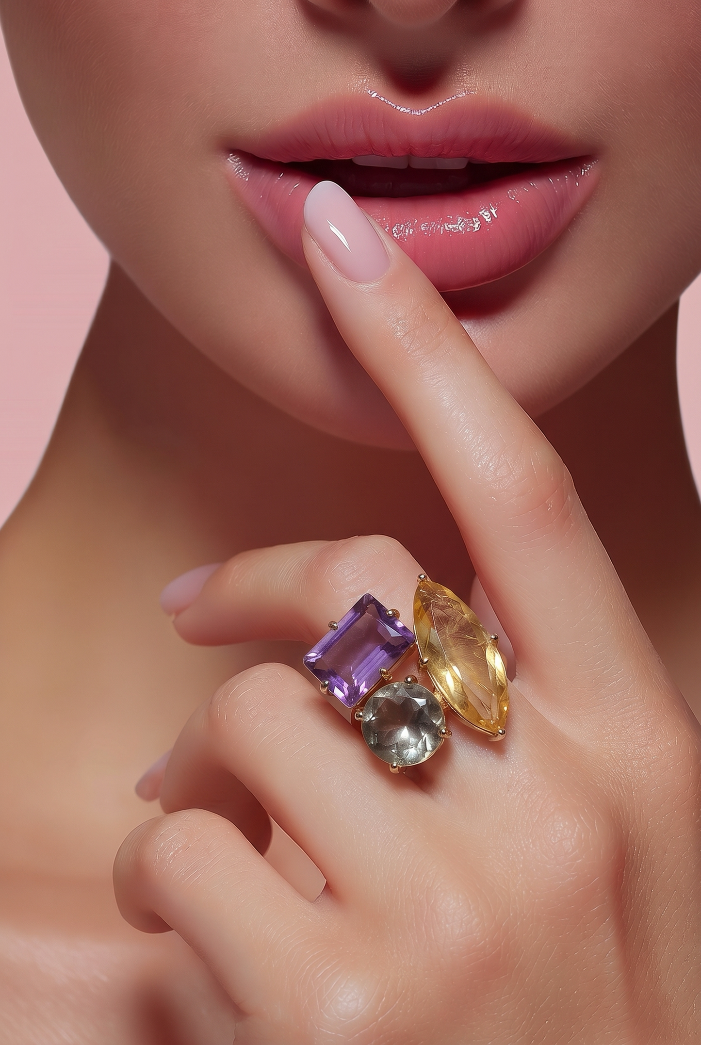 Gold & Multi-Gemstone Ring
