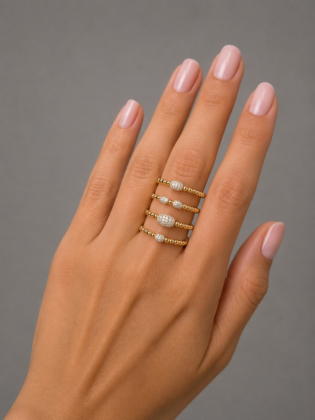 Gold & Diamond Coil Ring