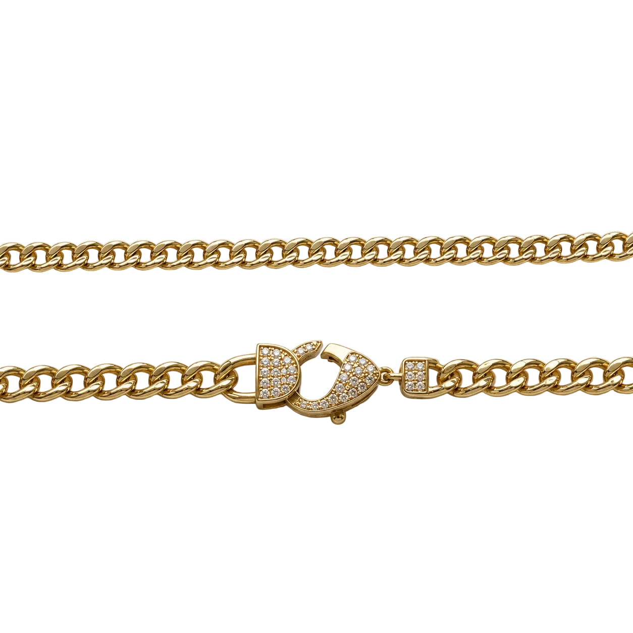 Gold & Diamond Clasp Necklace
