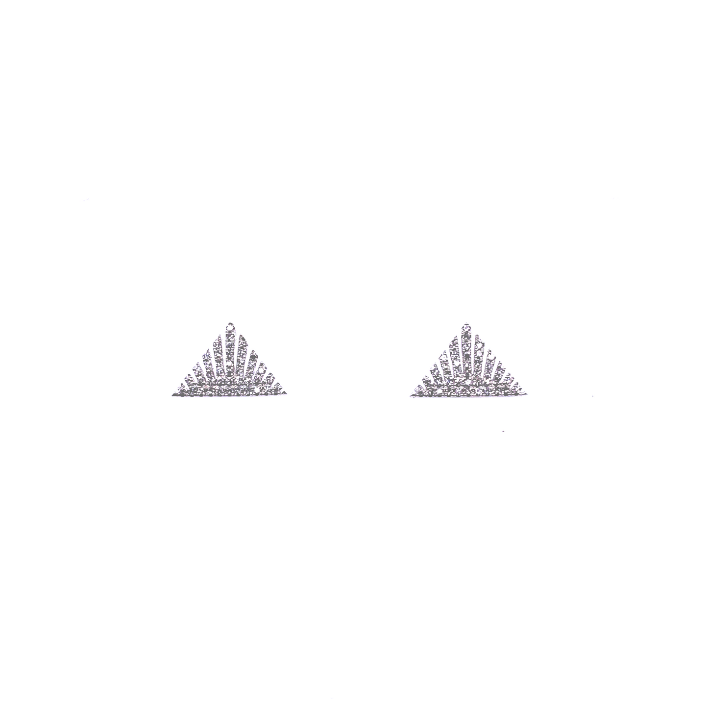 Diamond & White Gold Pyramid Stud Earrings