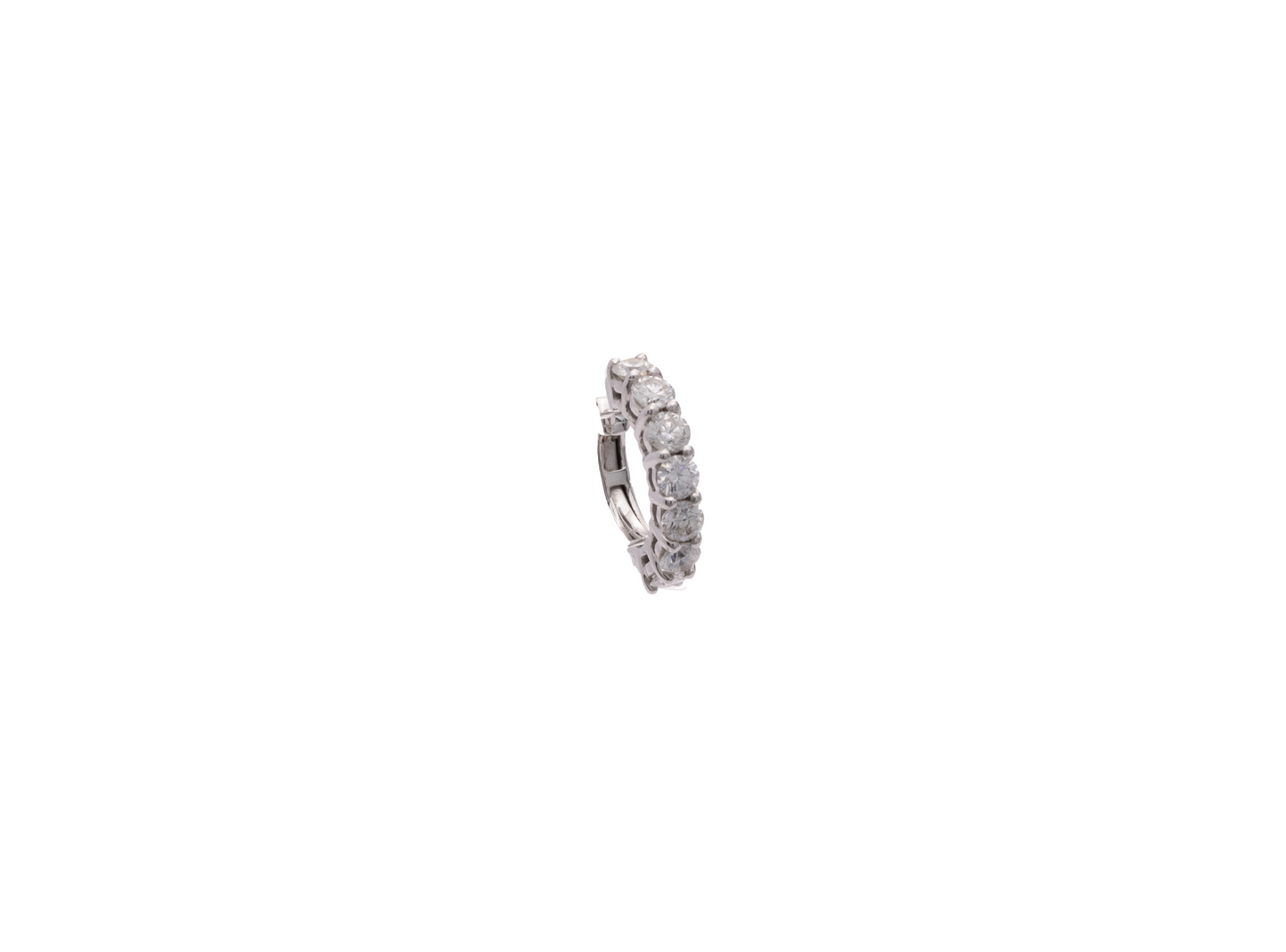 Cuff Diamond White Gold Earrings