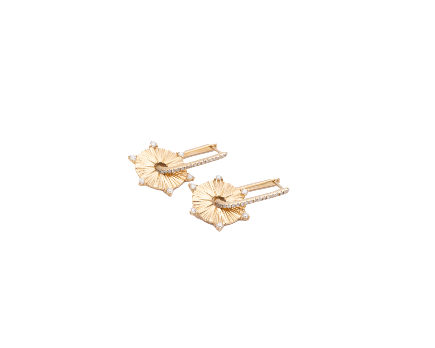 Diamond & Gold Star Earrings