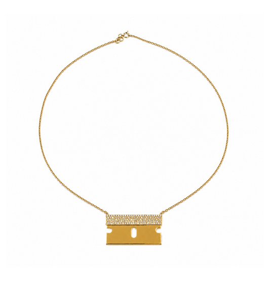 Gold & Diamond Edge Necklace