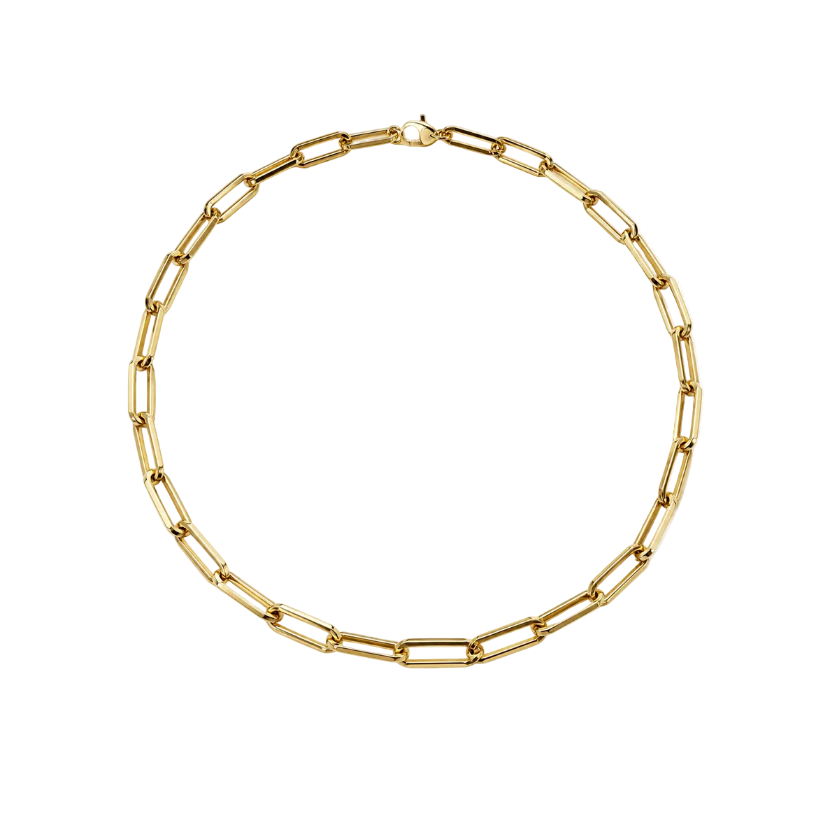 Paper Clip Gold Chain Necklace