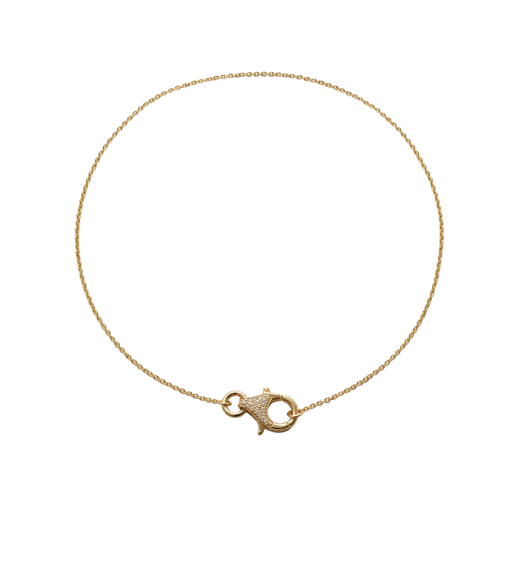 Gold & Diamond Clasp Necklace