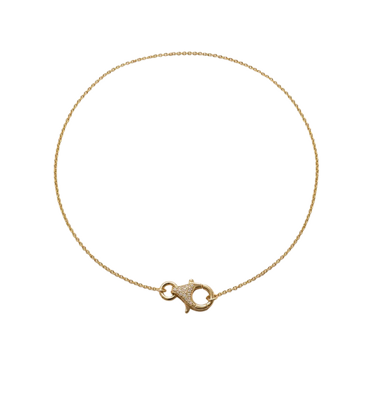 Gold & Diamond Clasp Necklace