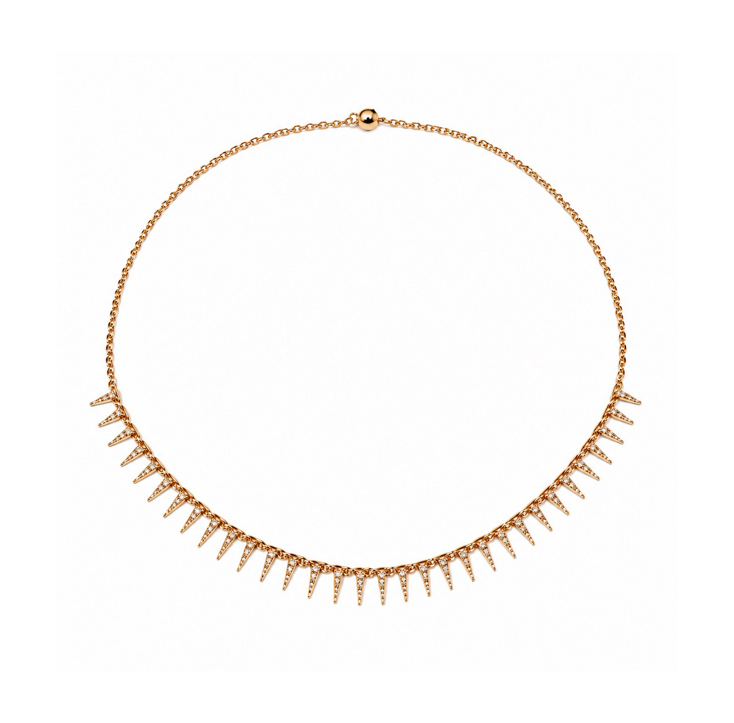 Spike Diamond & Rose Gold Choker