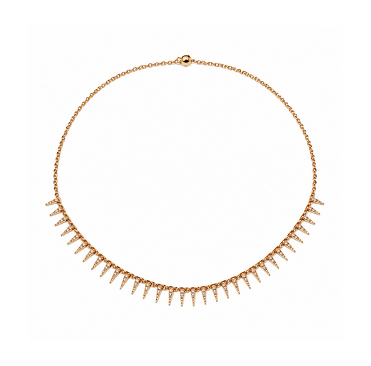 Spike Diamond & Rose Gold Choker