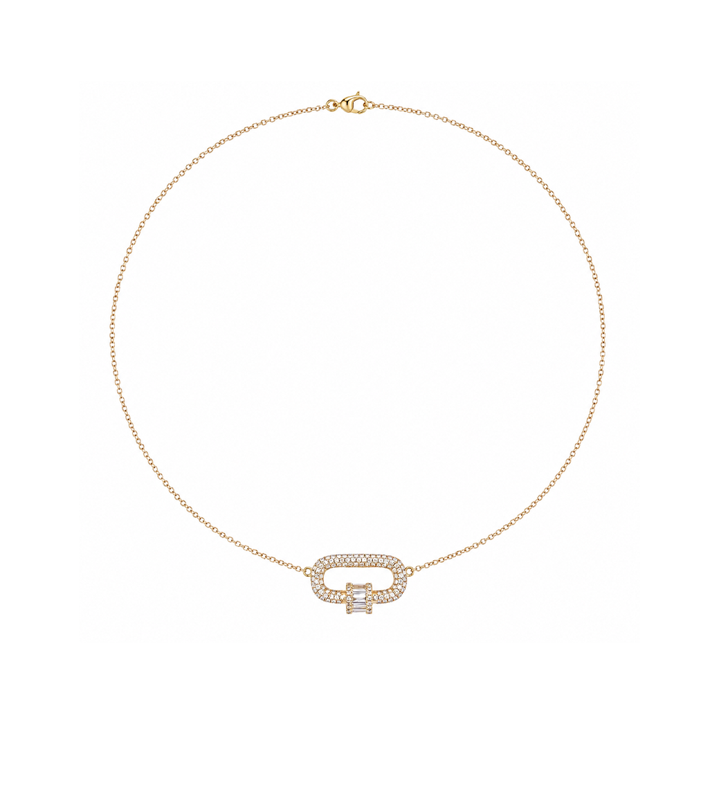 Gold & Diamond Spinner Necklace