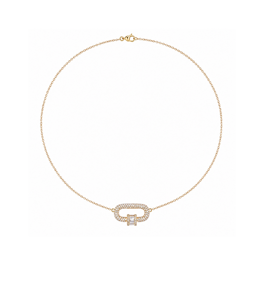 Gold & Diamond Spinner Necklace