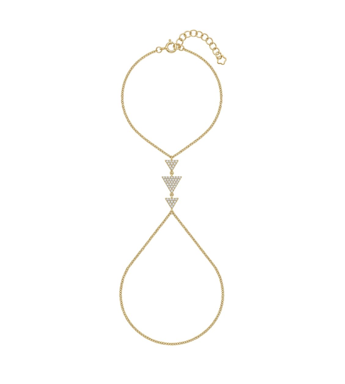 Diamond & Gold Triangle Hand Chain