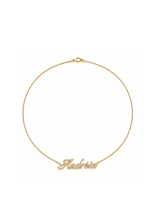 Diamond & Gold Personalized Anklet