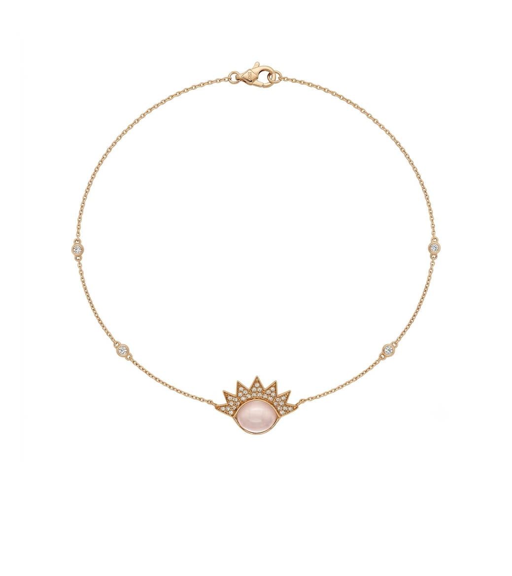 Diamond & Gold Moonstone Necklace