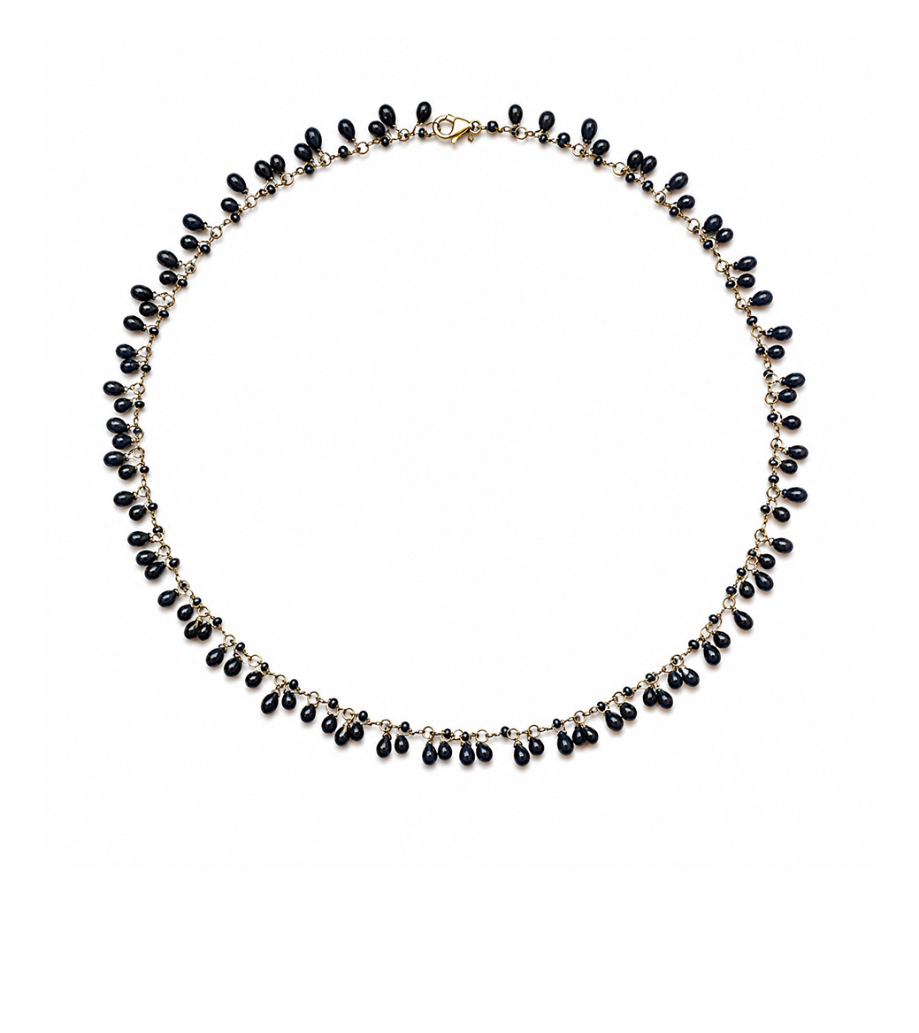 Blue Sapphire & Gold Necklace