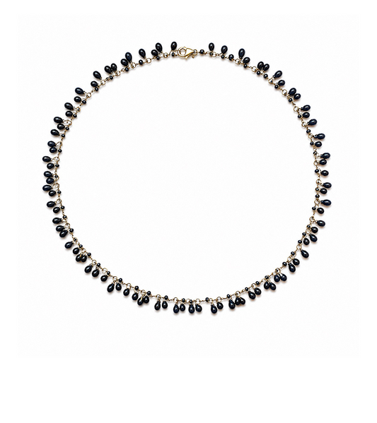 Blue Sapphire & Gold Necklace
