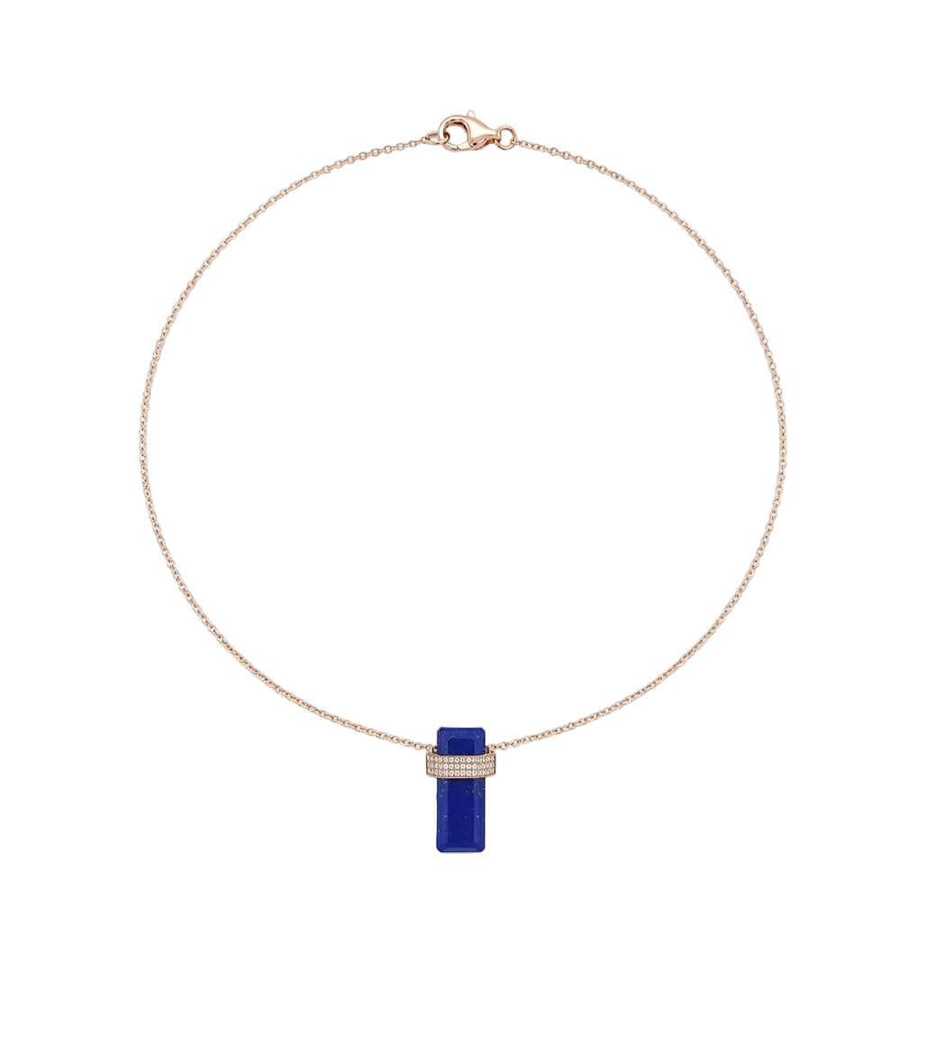 Lapis Lazuli, Diamond & Gold Necklace